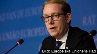 Tobias Billström (M) leder riksdagens stora EU-utredning. Arkivbild.
