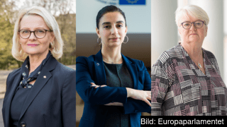 Europaparlamentarikerna Heléne Fritzon (S), Evin Incir (S) och Carina Ohlsson (S).