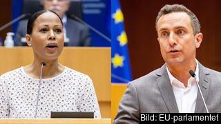 Europaparlamentarikerna Alice Bah Kuhnke (MP) och Tomas Tobé (M) har helt olika syn på EU:s informella migrationsavtal med Libyen och Turkiet.