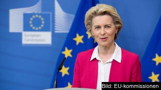 EU-kommissionens ordförande Ursula von der Leyen prenterade på tisdagen kommissionens förslag på nytt energikrispaket. Arkivbild. 