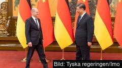 Tysklands förbundskansler Olaf Scholz träffar Kinas president Xi Jinping.
